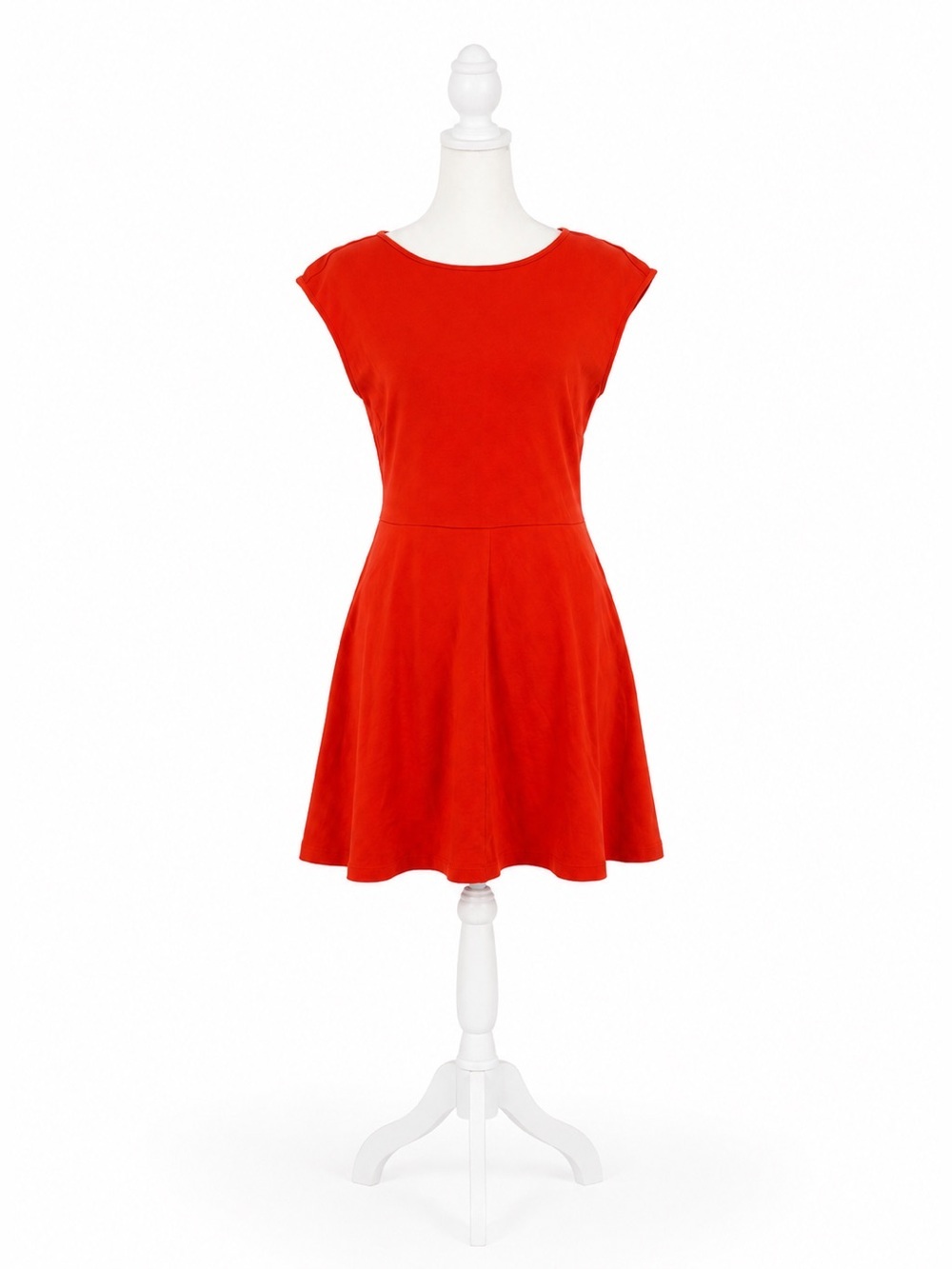 Orange-Red Fit-and-Flare Dress - Women